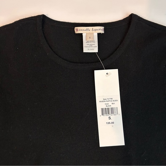 Nanette Lepore Riviera Ruffle Sleeve Sweater New - Picture 2 of 4